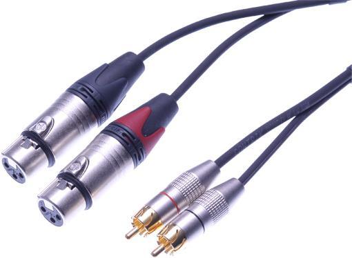 Produktbild Contrik Stereokabel Cinch auf 2 x XLR female (1.50 m, Cinch)