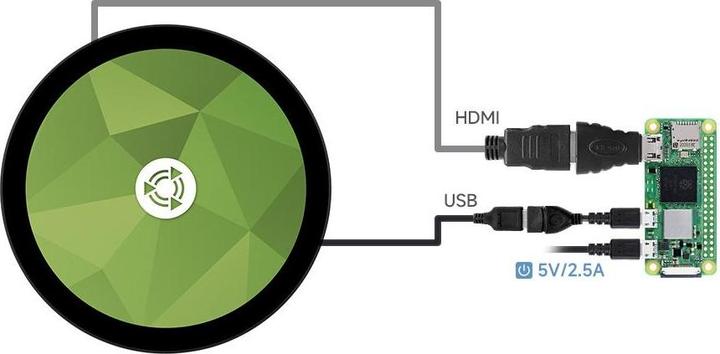 Image du produit WaveShare 5inch HDMI écran tactile capacitif ronde 1080x1080