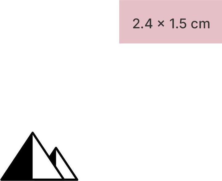 Actual product image minink Temporary tattoo - Mountains