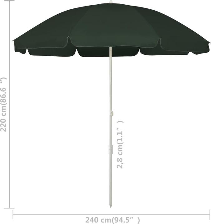 Immagine prodotto vidaXL Ombrellone da spiaggia (2.63 m)