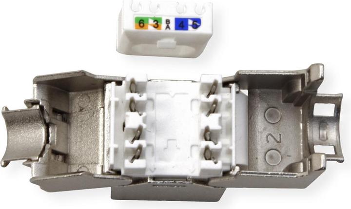 Produktbild Secomp ROLINE Keystone Kat.6A geschirmt werkzeuglos Slim+Kurz (26.11.0391)