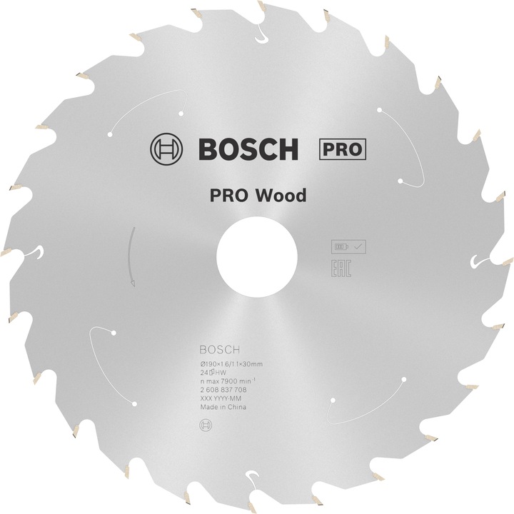 Image du produit Bosch Professional Zubehör Lame de scie circulaire PRO Wood cordless, 190 x 1,6 x 30 mm