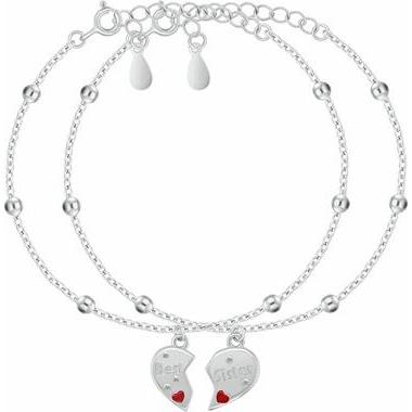 Brilio, Armschmuck, Silver - Set of silver bracelets for sisters SET278W (2x bracelet)