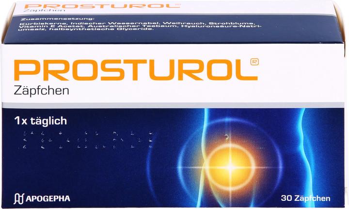 Produktbild Apogepha PROSTUROL Zäpfchen bei Prostatitis und gutartiger Prostatavergrösserung, 30 St. Zäpfchen (Intimwaschlotion)