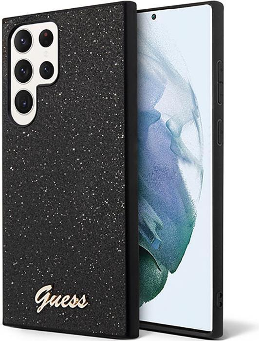 Produktbild Guess Glitter Script Case für Samsung Galaxy S23 Ultra - black (Samsung Galaxy S23 Ultra)