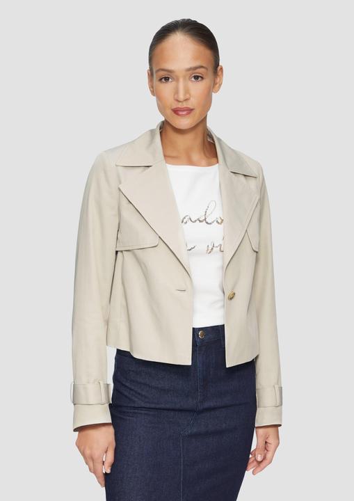 Actual product image S.Oliver Outdoor-Jacke Verkürzte Relaxed-Fit-Jacke im Trench-Stil (48)