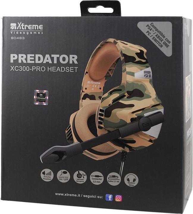 Actual product image Xtreme Predator XC300-Pro Stereophonic Headset Camouflage (Cable)