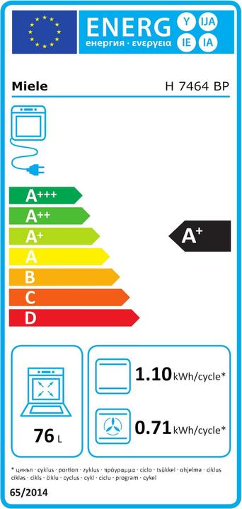 Energie-Label Miele H 7464 BP