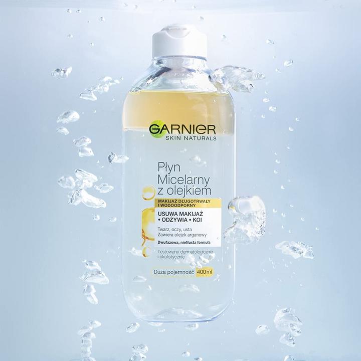 Produktbild Garnier Skin Naturals two-phase micellar water with argan oil 400ml (Mitesserentferner, 400 ml)