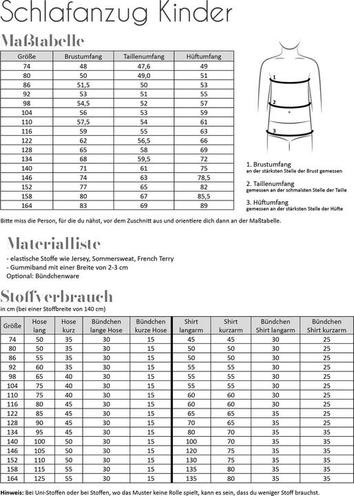 Image du produit Fadenkäfer Patron Pyjama