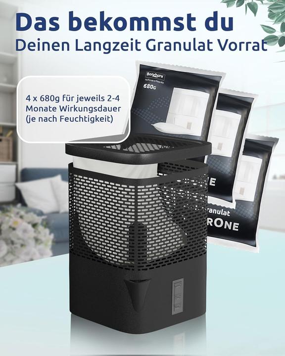 Produktbild BonAura Luftentfeuchter Nachfüllpack-Set (4 x 680g Granulat) (4x)