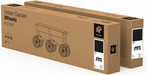 Actual product image Herstera raised bed Urban Garden Wheels, 150 x 35 x 80 cm, Matt Black