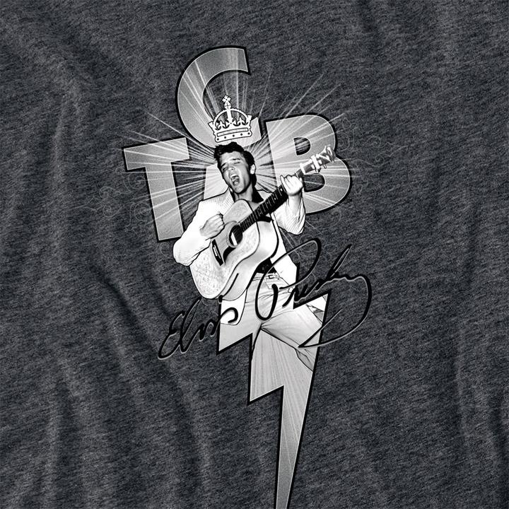Produktbild Elvis TCB TShirt meliert (L)