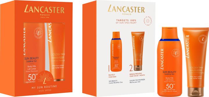 Immagine prodotto Lancaster My Sun Routine: Cofanetto Protezione Latte Corpo SPF 50 e Doposole 175ml + 125ml (Latte solare, SPF 50, 175 ml, 500 g)