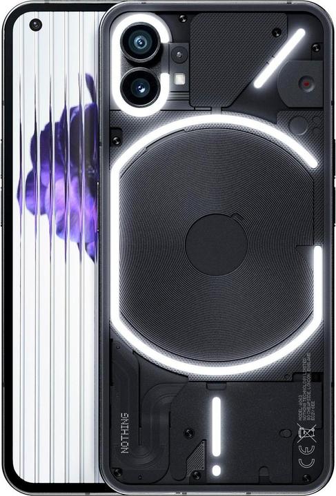 Actual product image Nothing Phone (1) (8GB) (256 GB, Black, 6.55", Dual SIM, 50 Mpx, 5G)