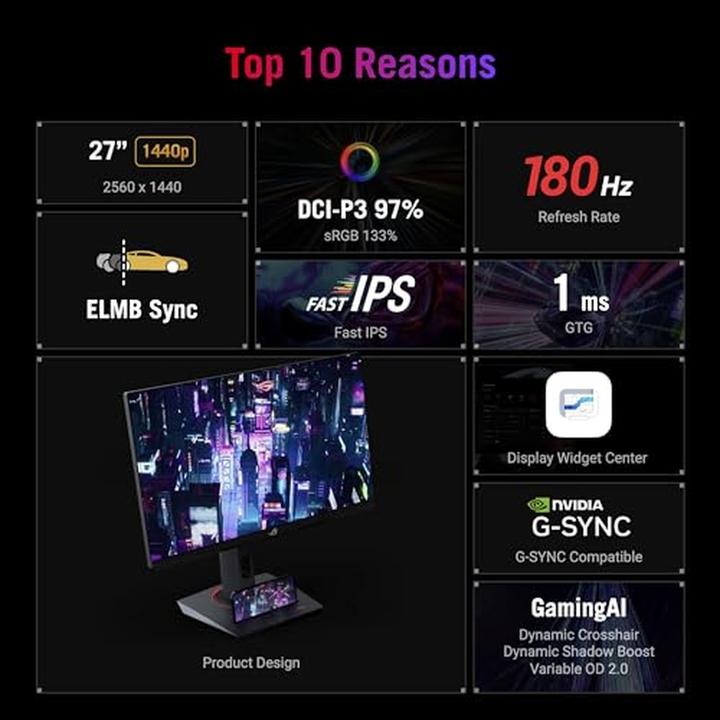 Produktbild ASUS ROG Strix XG27ACS (2560 x 1440 Pixel, 27")
