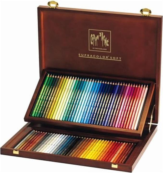 Actual product image Caran d'Ache Supracolor Aquarelle Holzkoffer (80 x)