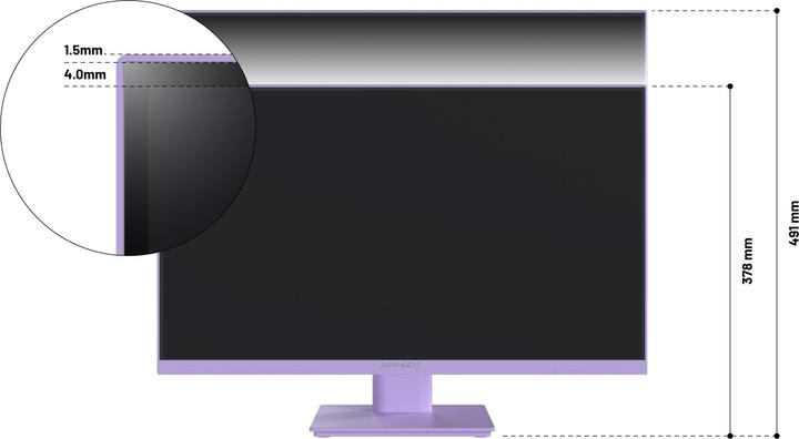 Actual product image Japannext 60,5cm JN-I238FHD120F-HSP-PP 16:9 HDMI lila FHD (1920 x 1080 pixels, 23.80")