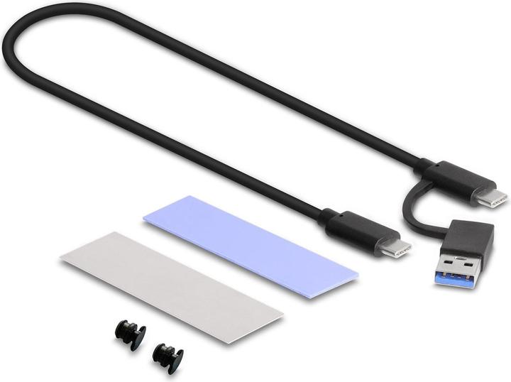 Produktbild Delock Externes USB Type-C Combo Gehäuse für M.2 NVMe PCIe o (M.2 2230, M.2 2260, M.2 2280, M.2 2242)