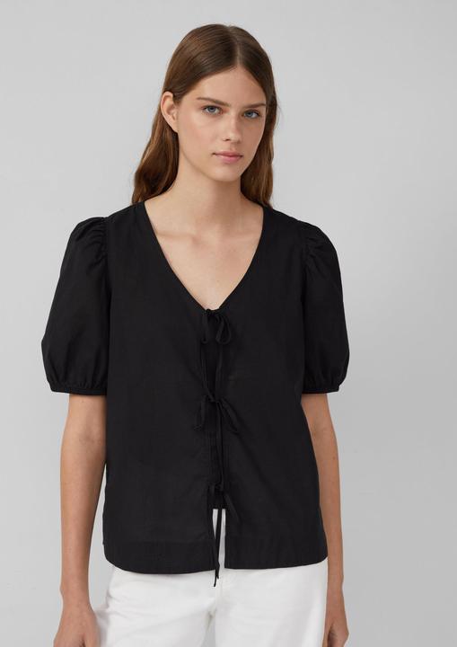 Immagine prodotto s.Oliver Bluse Baumwollbluse mit V-Ausschnitt und Puffärmeln (38)