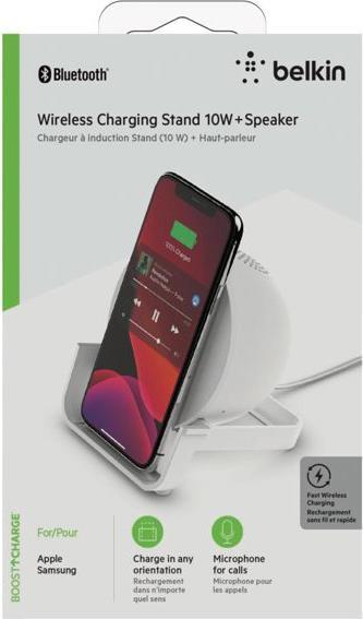 Produktbild Belkin BoostCharge 3-in-1 Wireless Charger + Ständer + Lautsprecher (10 W)