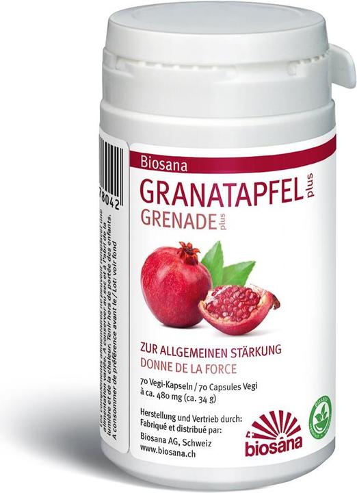Actual product image Biosana Pomegranate plus 480mg (70 Piece, Capsules, 33 g)