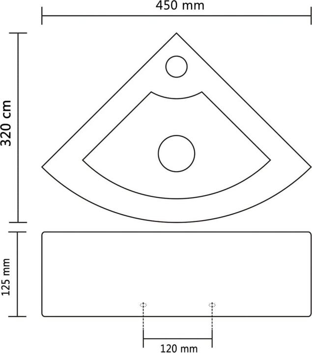 Produktbild vidaXL Becken (320 mm, 450 mm)