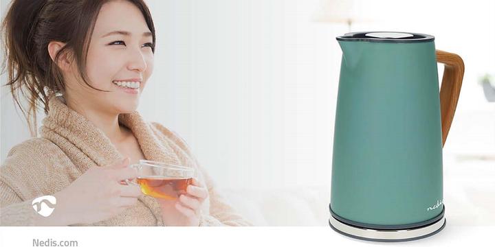 Productafbeelding Nedis Waterkoker | 1,7 l | Soft-Touch | Groen | 360 graden draaibaar | Verborgen verwarmingselement | Stri (1.70 l)
