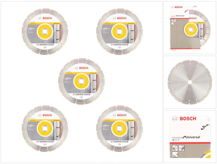 Actual product image Bosch Professional Standard for Universal diamond cutting disc 230x2,6x22,23mm 5 pcs ( 5x 2608615065 )