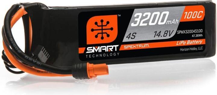 Spektrum 3200mAh 4S 14.8V 100C Smart LiPo Battery IC3 (14.80 V, 3200 mAh)