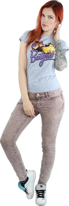 Actual product image DC Bombshells Womens/Ladies Batgirl Badge Heather T-Shirt (XL)