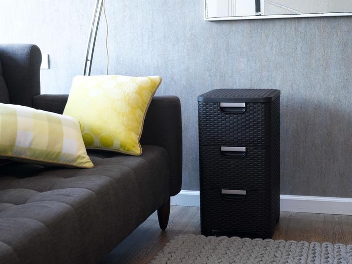 Produktbild Curver STYLE Schubladenturm 3x14L dunkelbraun (37.80 cm, 84.90 l, 1x)