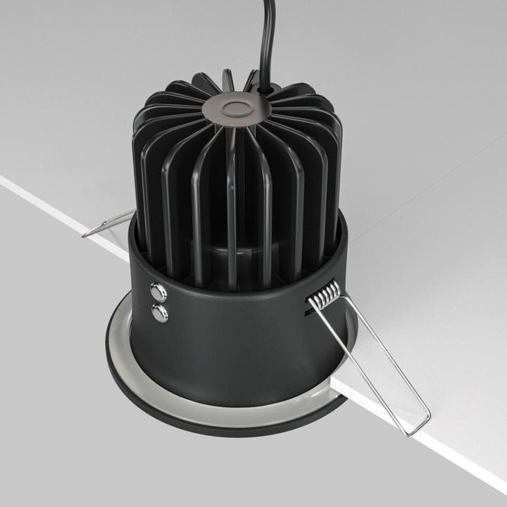 Immagine prodotto Maytoni Zoom LED downlight, luce da incasso 12W dimmerabile nero IP65 90Ra Ø8,5mm bianco caldo (890 lm)