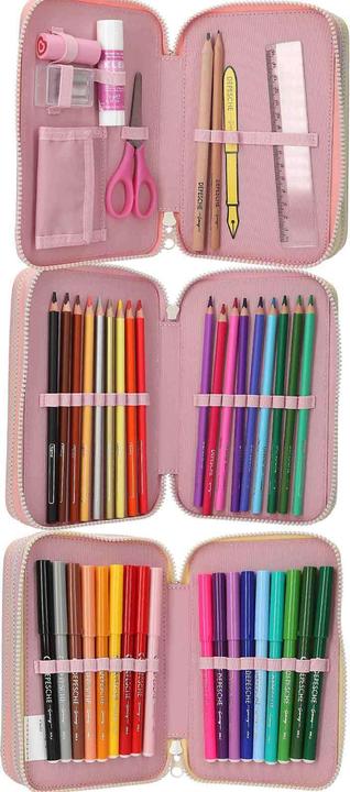 Image du produit Depesche Ylvi 3-Fach Federtasche Farbwolke inkl. Stifte