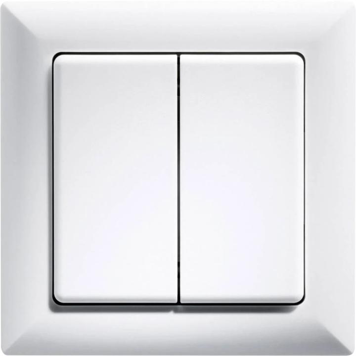 Eltako FT55-rw Draadloze drukknop zuiver wit met wip en dubbele wip