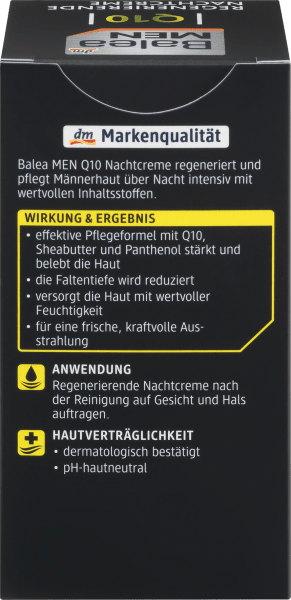 Produktbild dm Balea MEN Q10 Regenerierende Nachtcreme (50 ml, Nachtcreme)