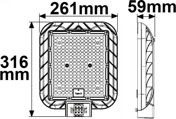 Actual product image Isoled LED Street Light Module EM145, 4000K, IP65, 140 lm/W, excl. adapter (140 lm, IP65)