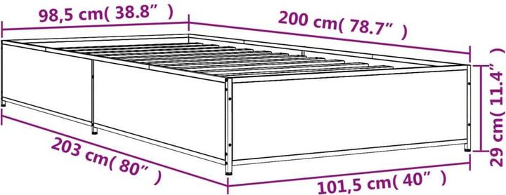 Image du produit vidaXL Bettgestell (100 x 200 cm)