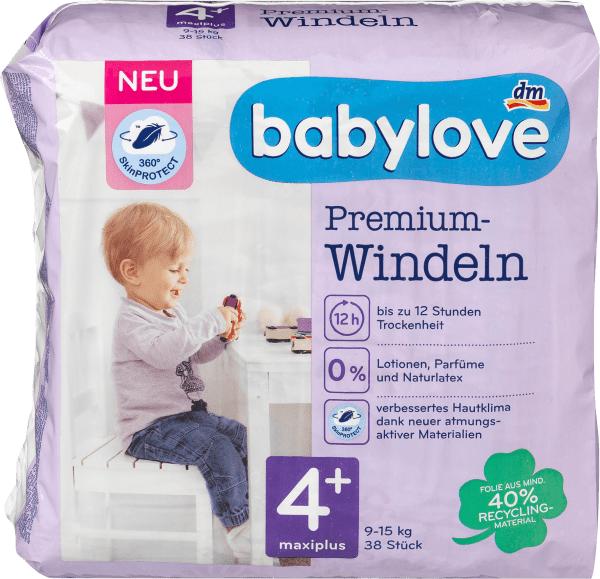 Actual product image dm babylove Premium-Windeln (Size 4+, Pack, 38 Piece)