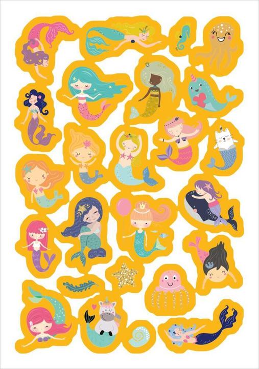 Actual product image Metallic stickers - Mermaids