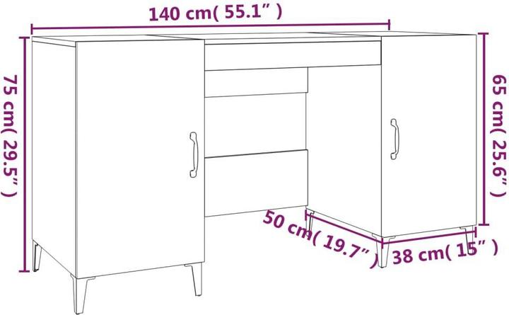 Image du produit vidaXL Schreibtisch (140 x 50 x 75 cm)