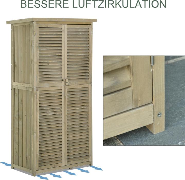 Immagine prodotto Outsunny Capanno degli attrezzi con 4 scomparti