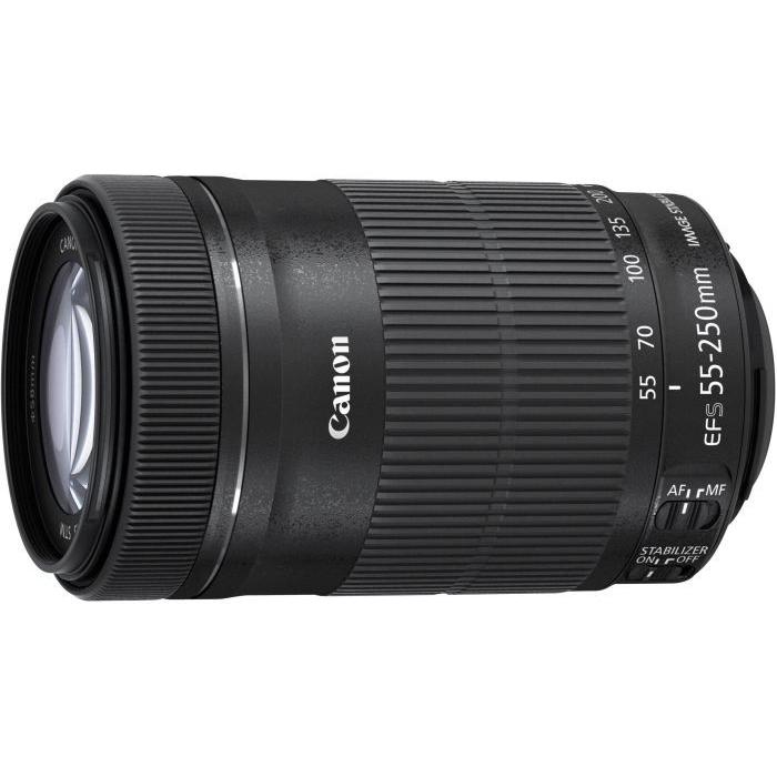 Canon EF-S f/4.0-5.6 IS STM + ET-63 + Lens Cloth SLR Standardobjektiv (Canon EF-S, APS-C / DX), Objektiv, Schwarz