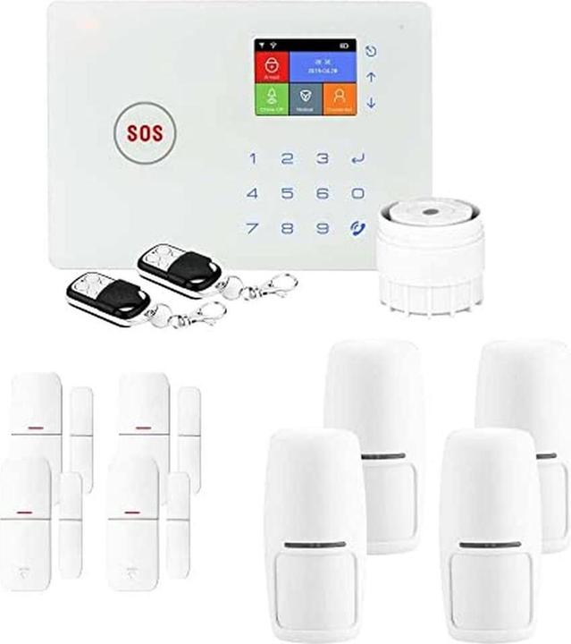 Image du produit LifeBox Alarme sans fil maison WiFi et GSM - Kit 4 détecteurs infrarouges et d'ouverture