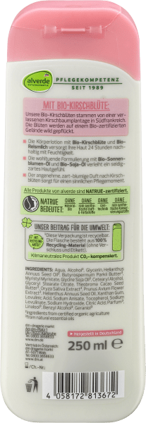 Produktbild dm alverde Körperlotion Bio-Kirschblüte, Bio-Reismilch (Körperlotion)