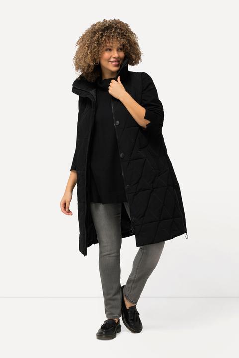 Image du produit Ulla Popken Longue veste matelassée HYPRAR, col montant. Matière technique et matériau recyclé. (50, 52)