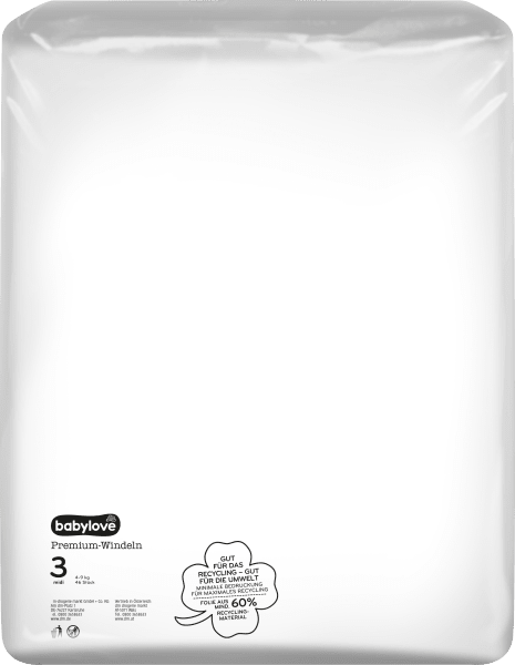 Actual product image dm babylove Premium-Windeln (Size 3, Pack, 92 Piece)