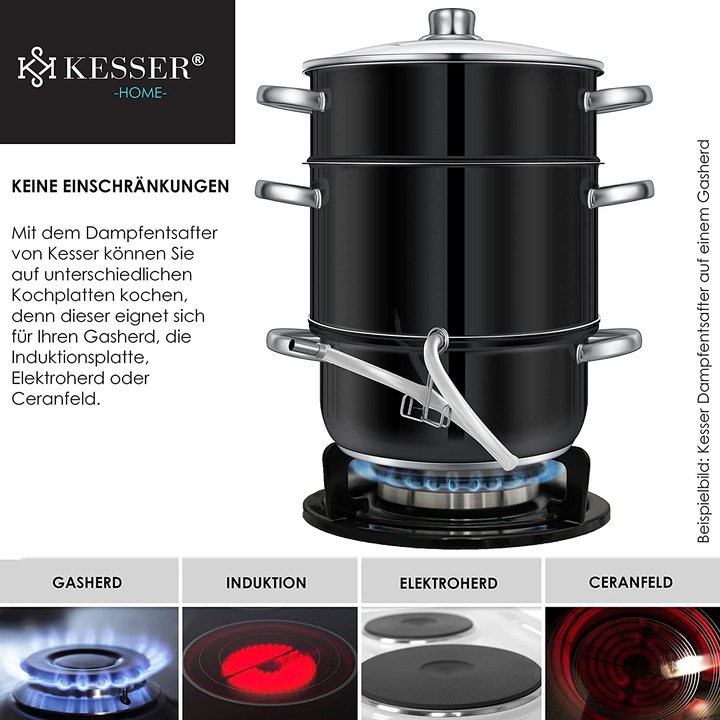 Produktbild Kesser Dampfentsafter 15L, Schwarz