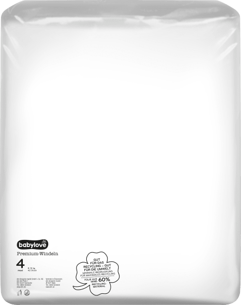 dm babylove Premium-Windeln (Taille 4, Pack semi-mensuel, 84 pièce(s))