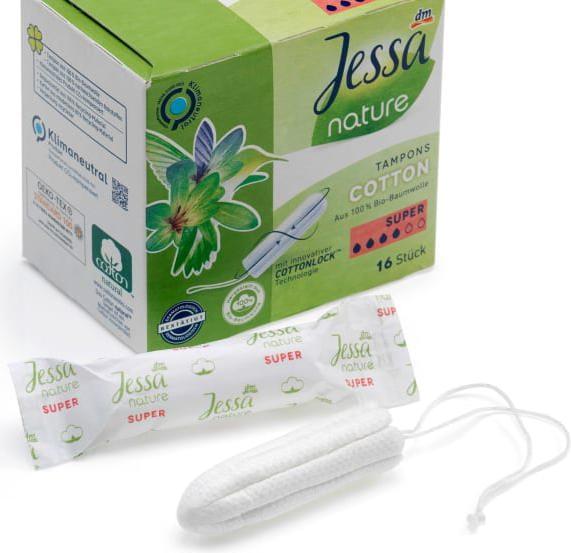 Actual product image dm Jessa Tampons Cotton Super nature